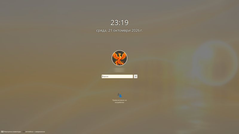 La schermata di blocco di PhoenixCore in Theme 10 chiaro